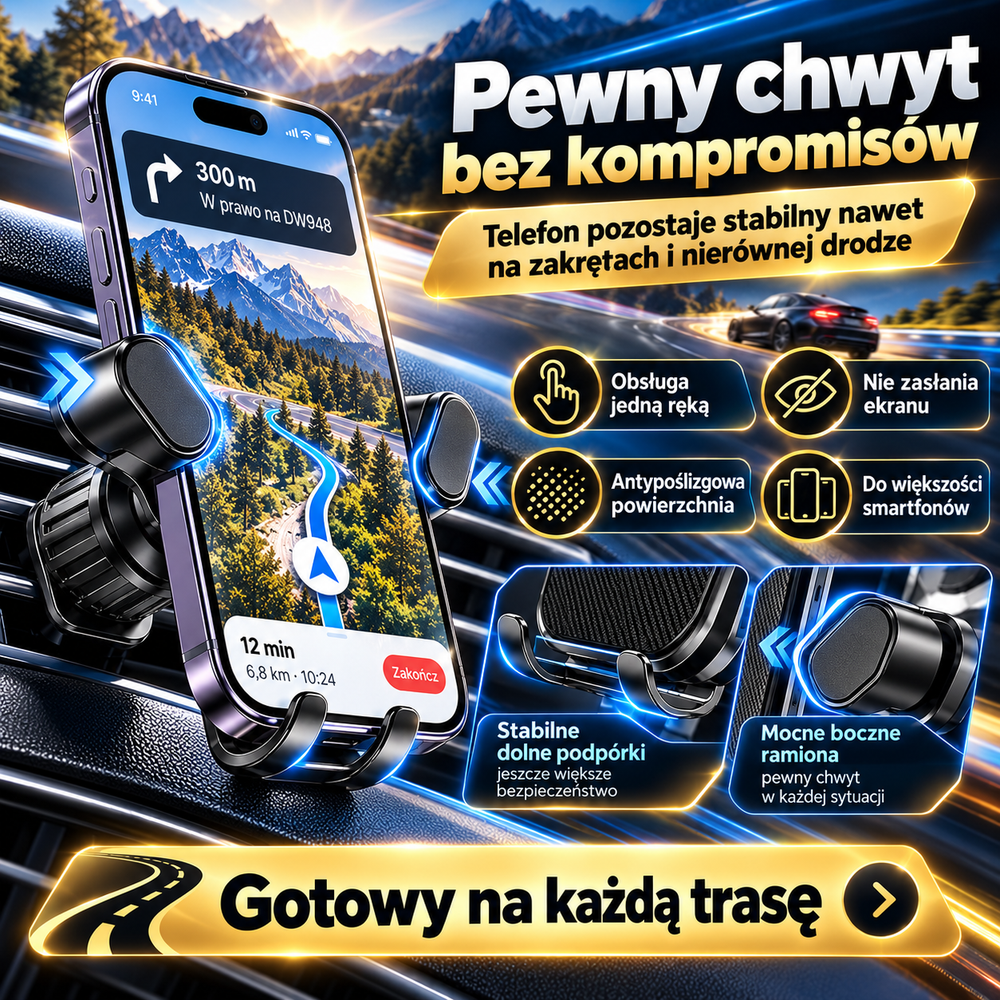 Regulacja kąta uchwytu o 360 stopni